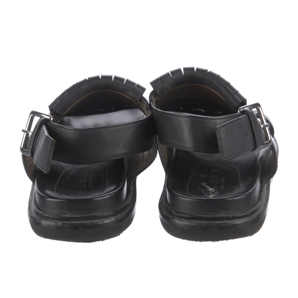 Marni Leather Slingback Fringe Sandals - Picture 2 of 5